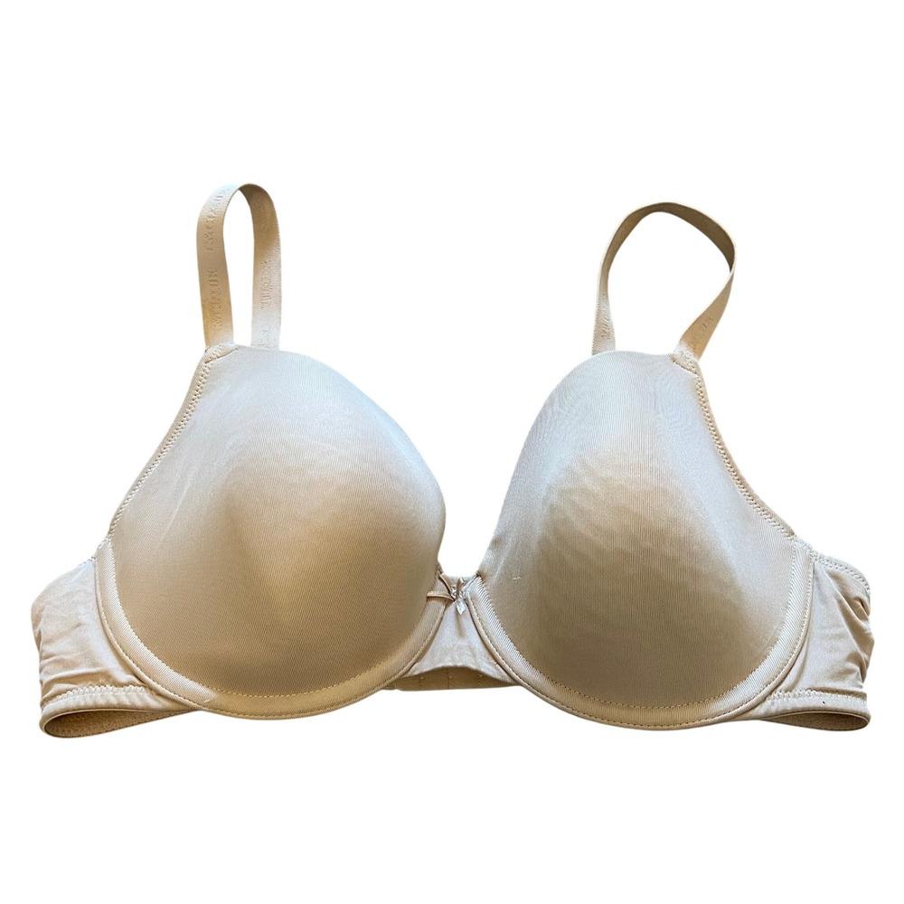 Cacique Lightly Lined T-Shirt Bra Beige Underwire Adjustable Straps 38C